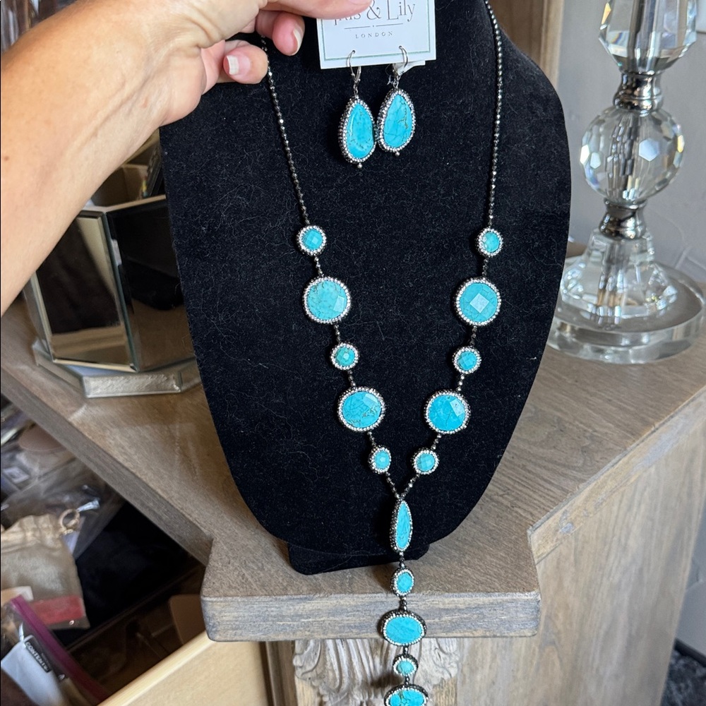 Turquoise Necklace and Earring Set